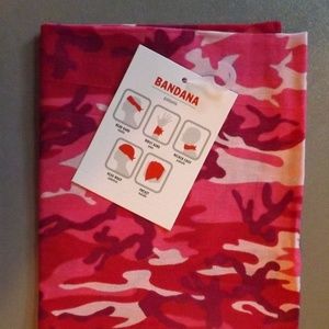 Pink Camouflage Bandana - New